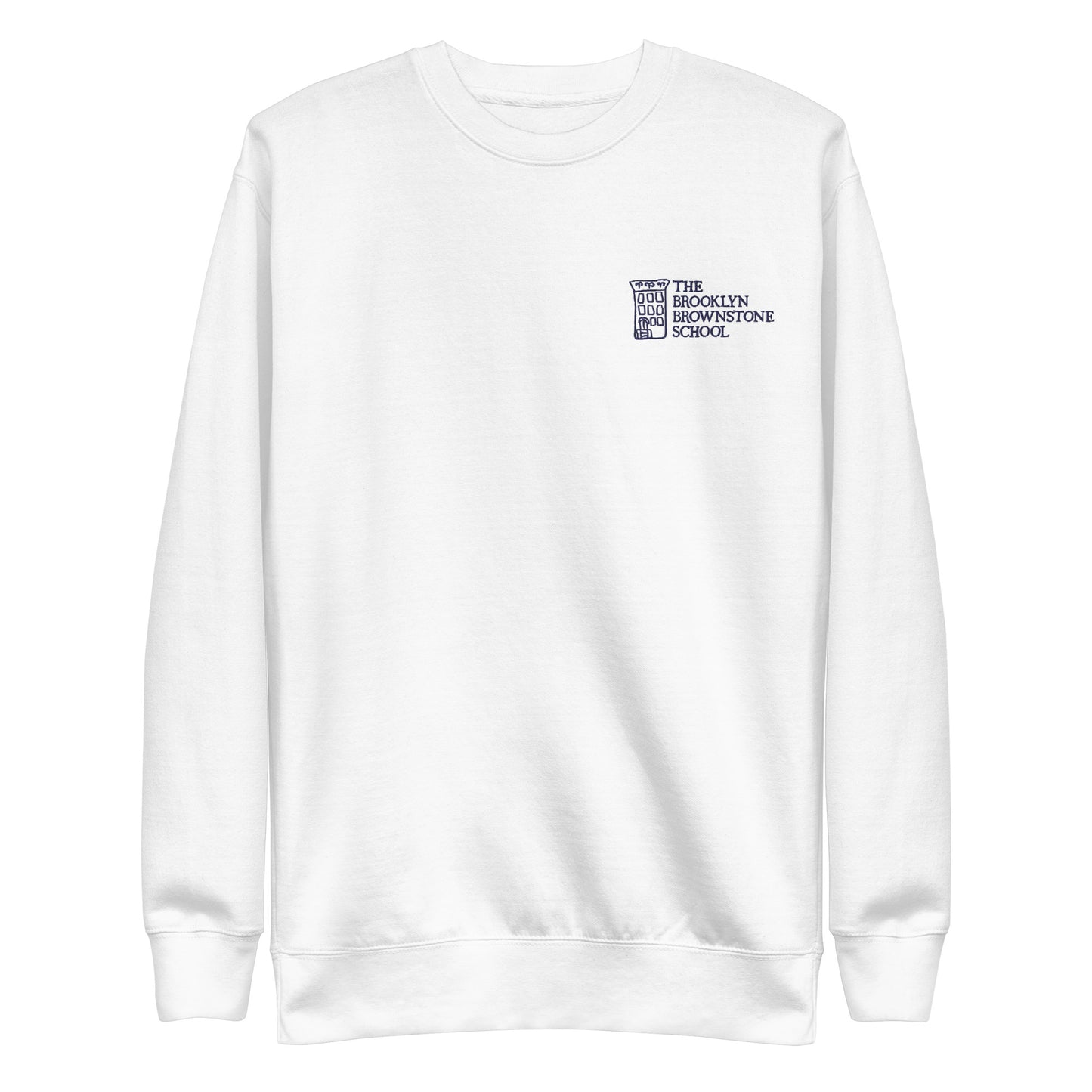 TBBS - Adult White Embroidered Sweatshirt
