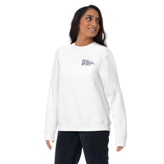 TBBS - Adult White Embroidered Sweatshirt