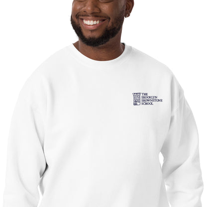 TBBS - Adult White Embroidered Sweatshirt