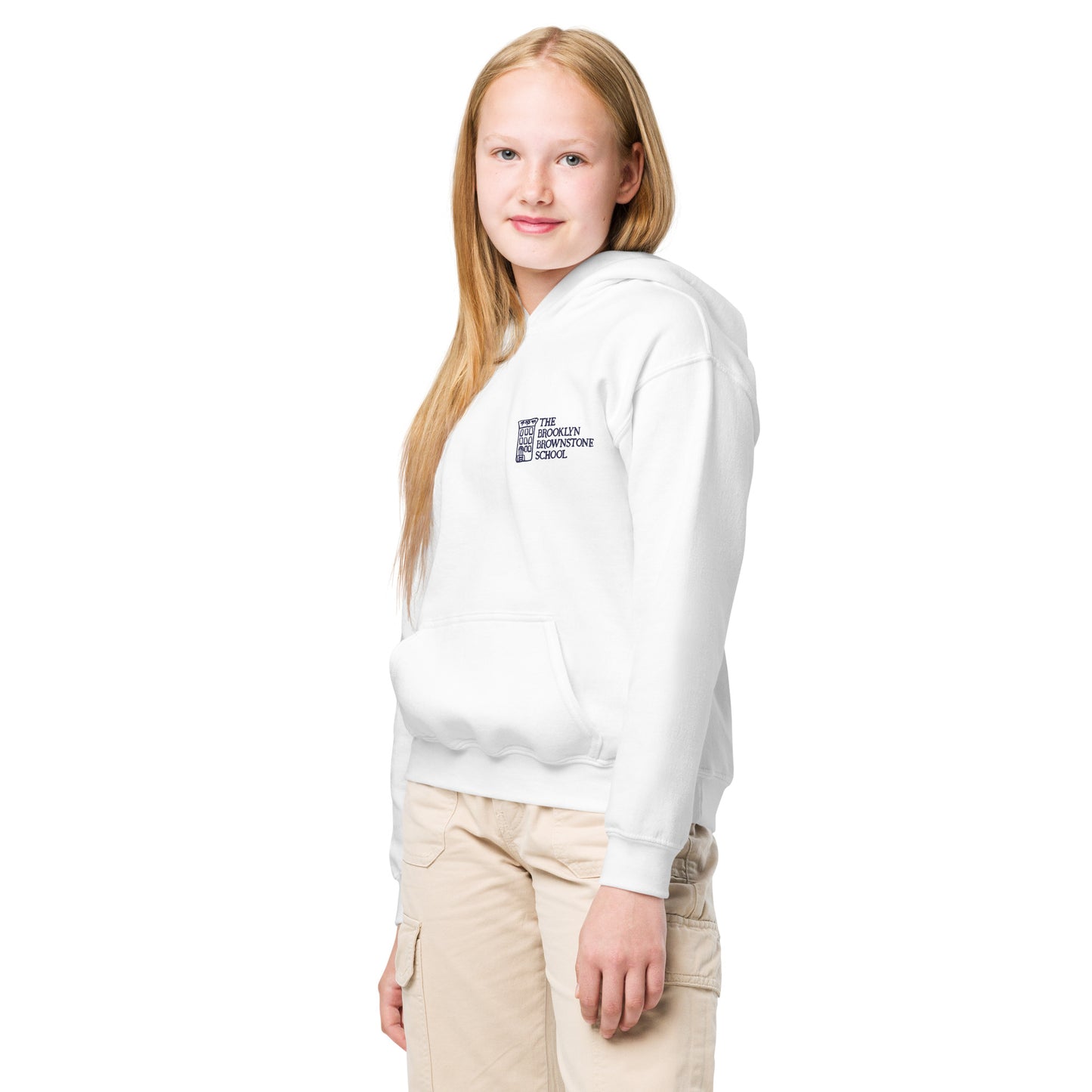 TBBS - Kids Embroidered White Hoodie