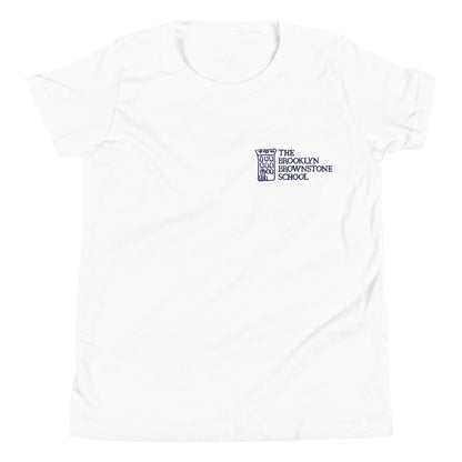 TBBS - Kids Embroidered White T Shirt / Bella + Canvas 3001Y