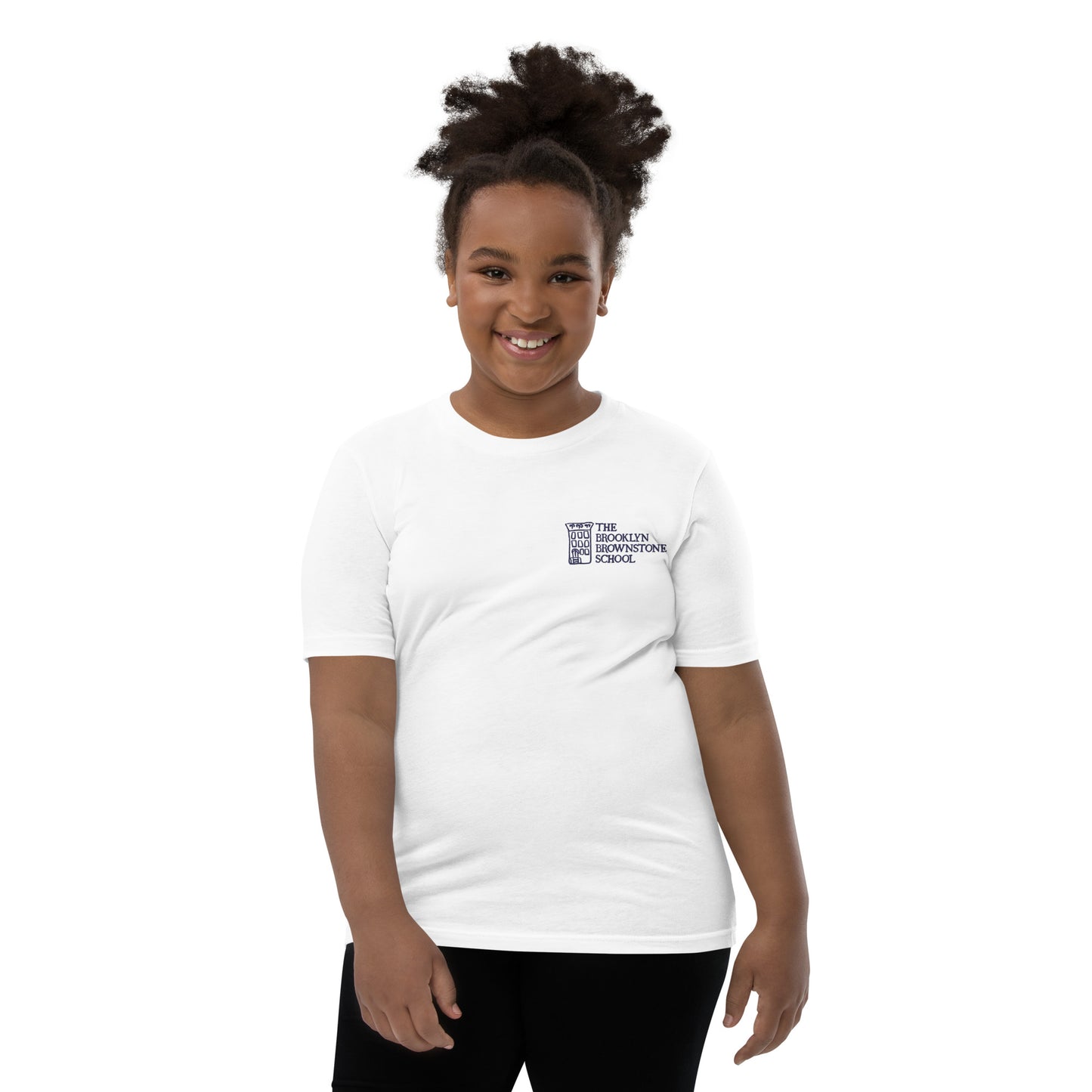 TBBS - Kids Embroidered White T Shirt / Bella + Canvas 3001Y