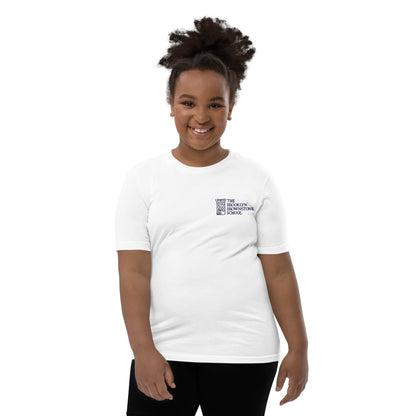 TBBS - Kids Embroidered White T Shirt / Bella + Canvas 3001Y